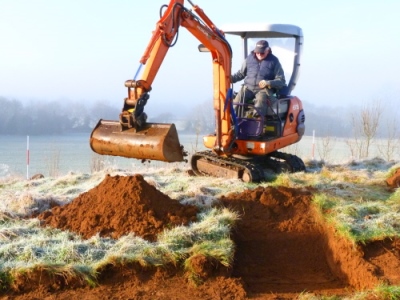 The digger at work