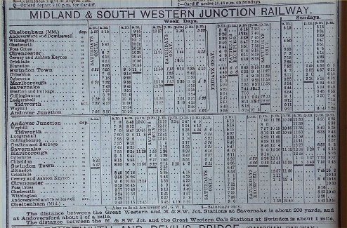 Timetable